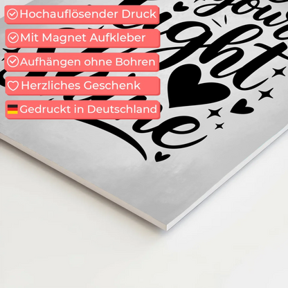 Magnet Poster mit Spruch Let your light shine Geschenk