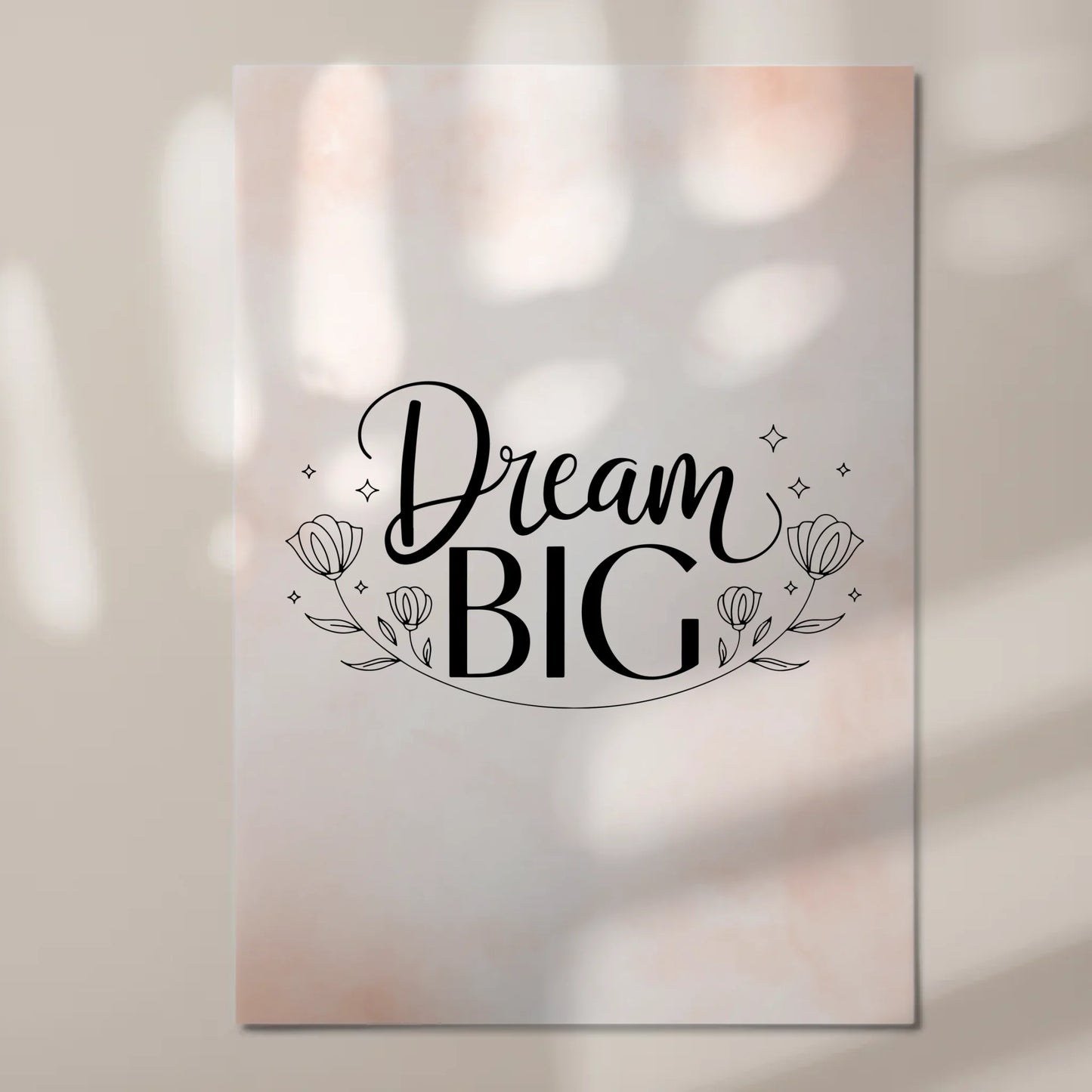 Spruch Fotoboard Magnet Wandbild Dream Big Geschenk