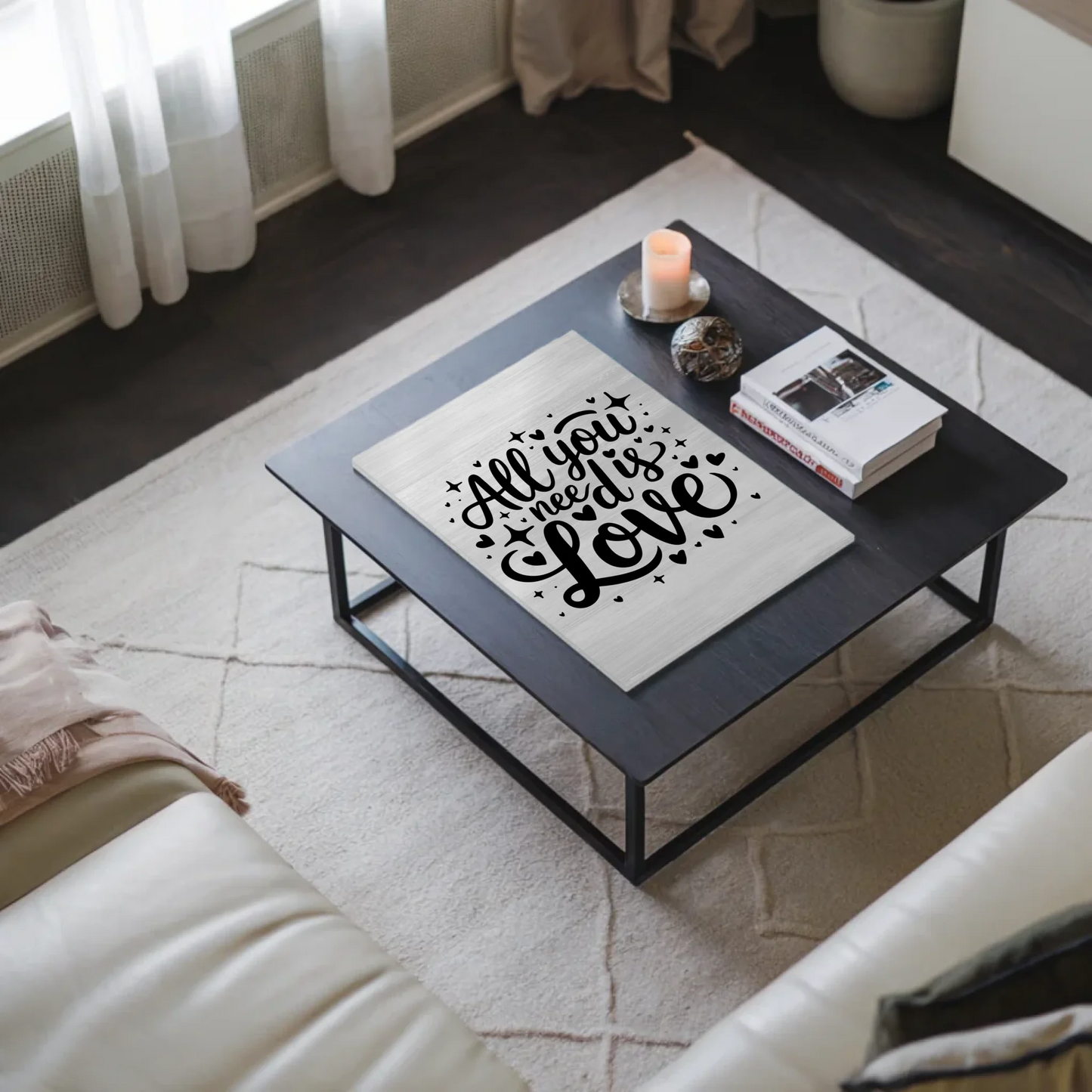 Sprüche Poster Magentisch All You Need Is Love Geschenk