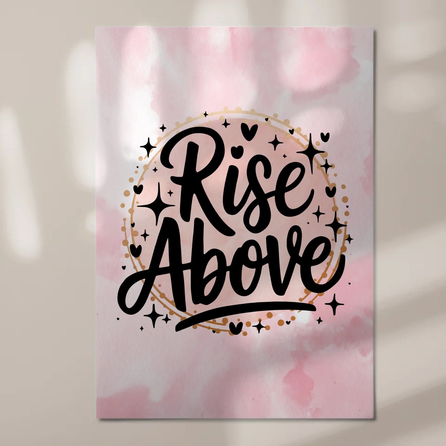 Magnet Poster mit Spruch Rise Above personalisiert