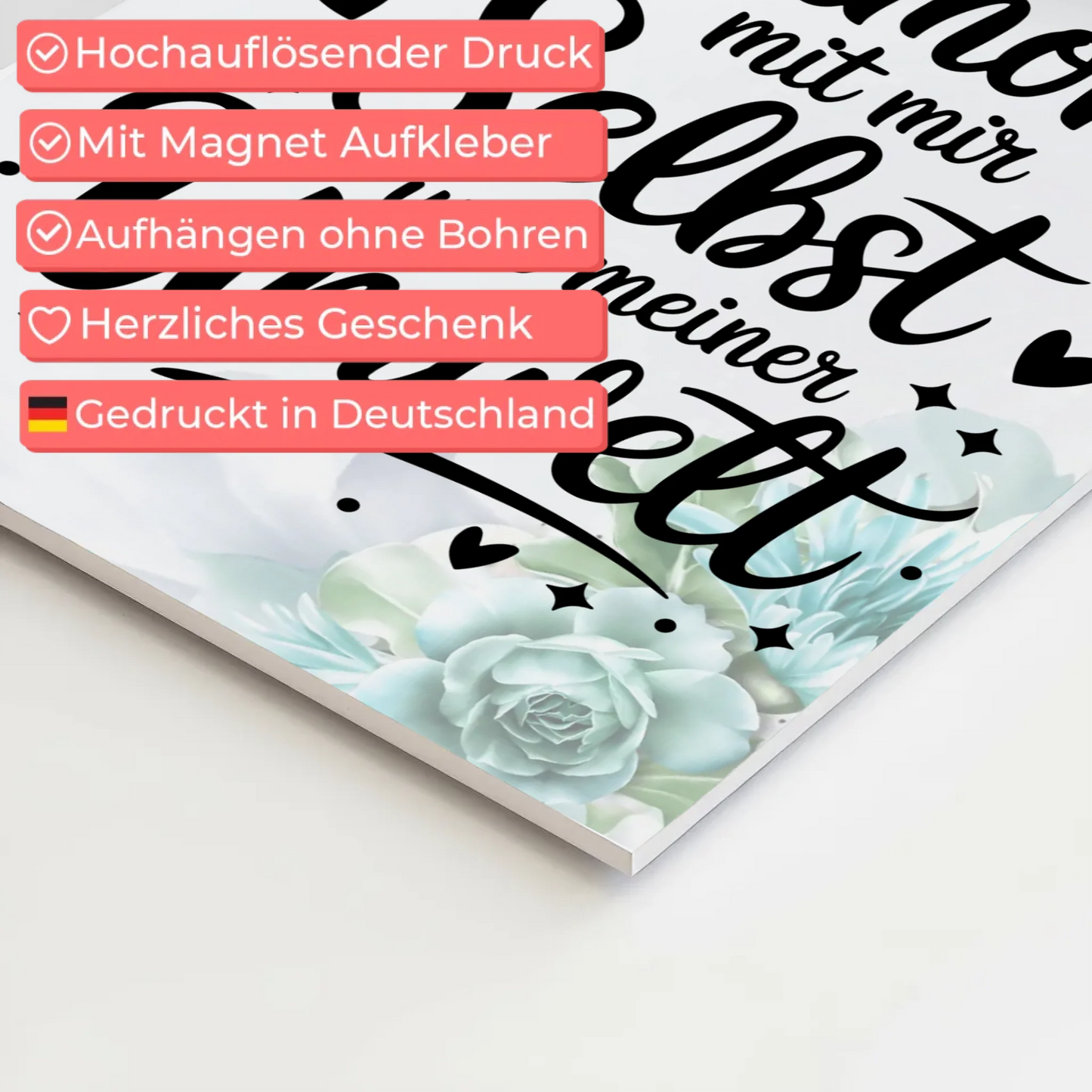 Affirmation Magnet Wandbild Ich bin in Harmonie Poster Fotoboard