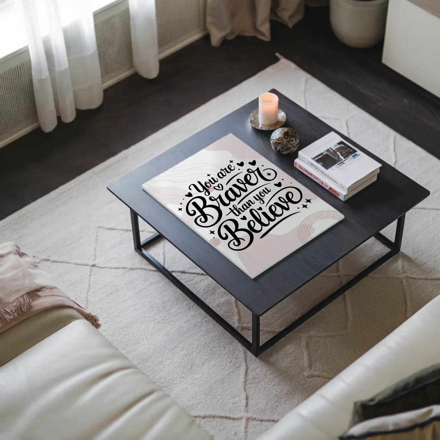 Sprüche Poster Magentisch You Are Braver als Geschenk