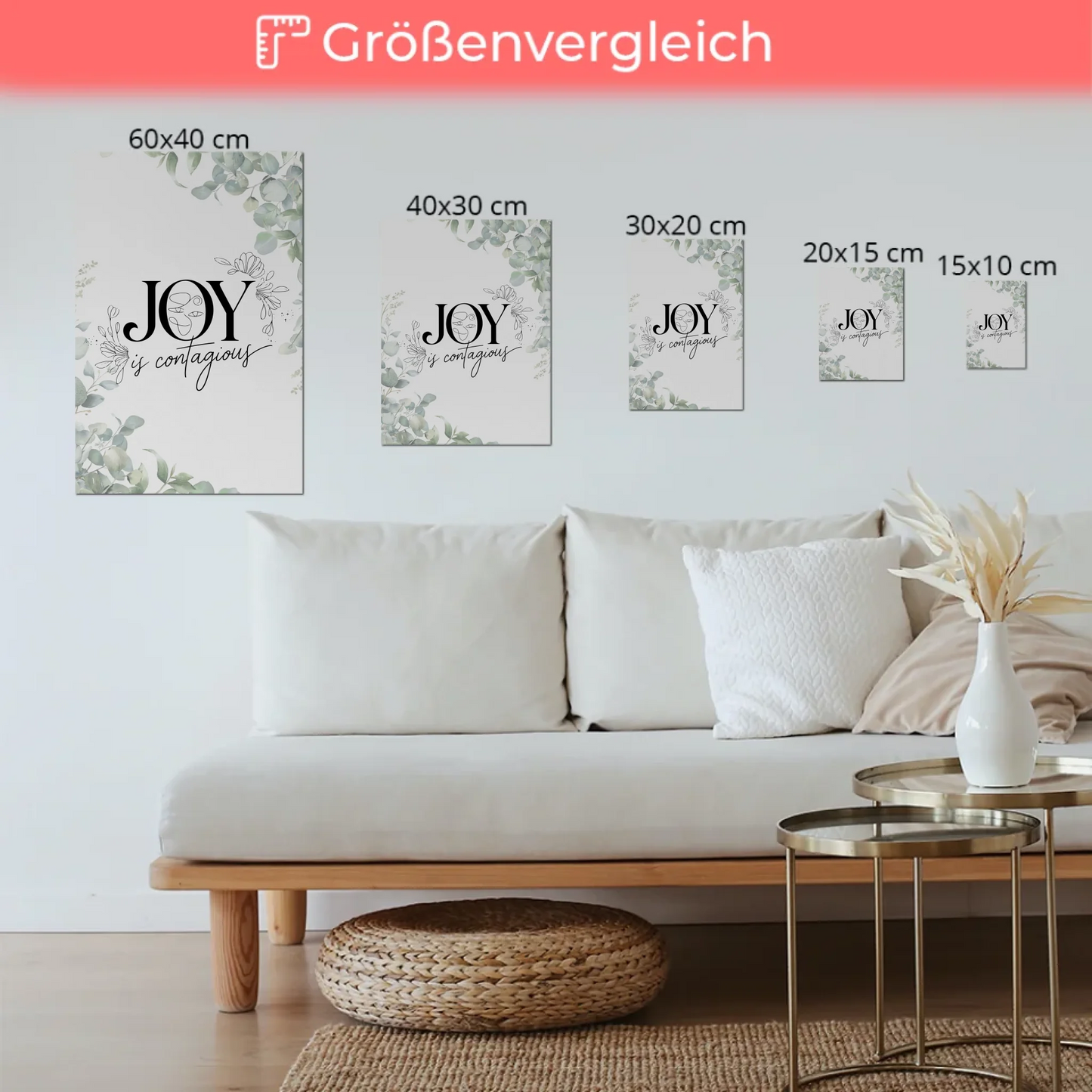 Magnet Poster Spruch Joy is Contagious Geschenkidee