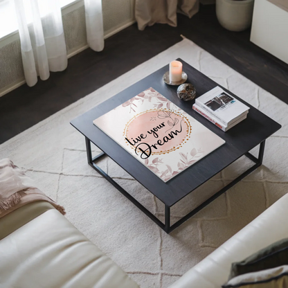 Magnet Poster mit Spruch Live your dream personalisiert Fotoboard