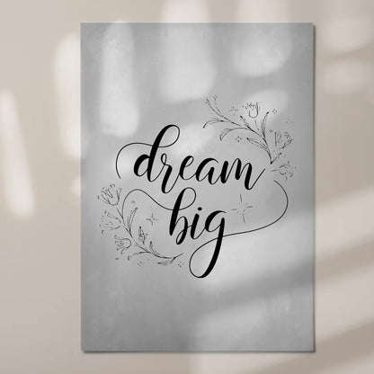 Sprüche Poster Magentisch Dream Big personalisiert