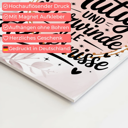 Magnetisches Wandbild Spruch Affirmation Ich bin mutig