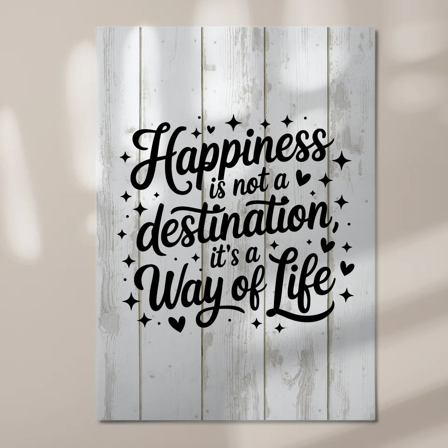 Magnet Poster mit Spruch Happiness is not a destination