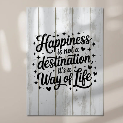 Magnet Poster mit Spruch Happiness is not a destination