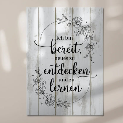Spruch Affirmation Magnet Wandbild Positiv Neues Lernen
