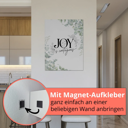 Magnet Poster Spruch Joy is Contagious Geschenkidee