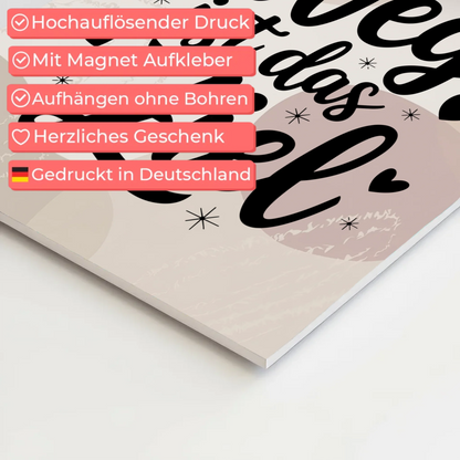 Sprüche Poster Magentisch Der Weg ist das Ziel Geschenk
