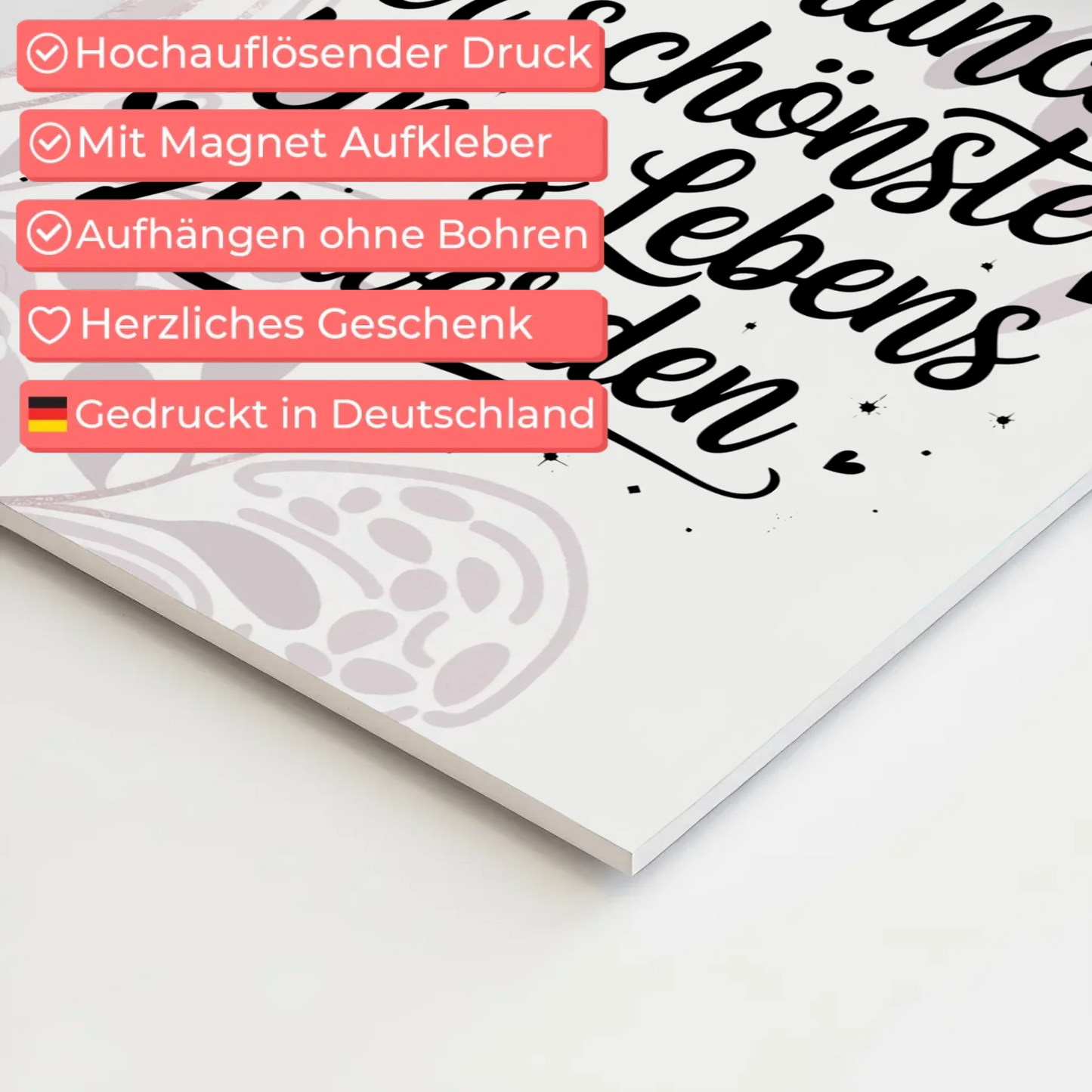 Magnet Poster Spruch Gib jedem Tag die Chance Zitat