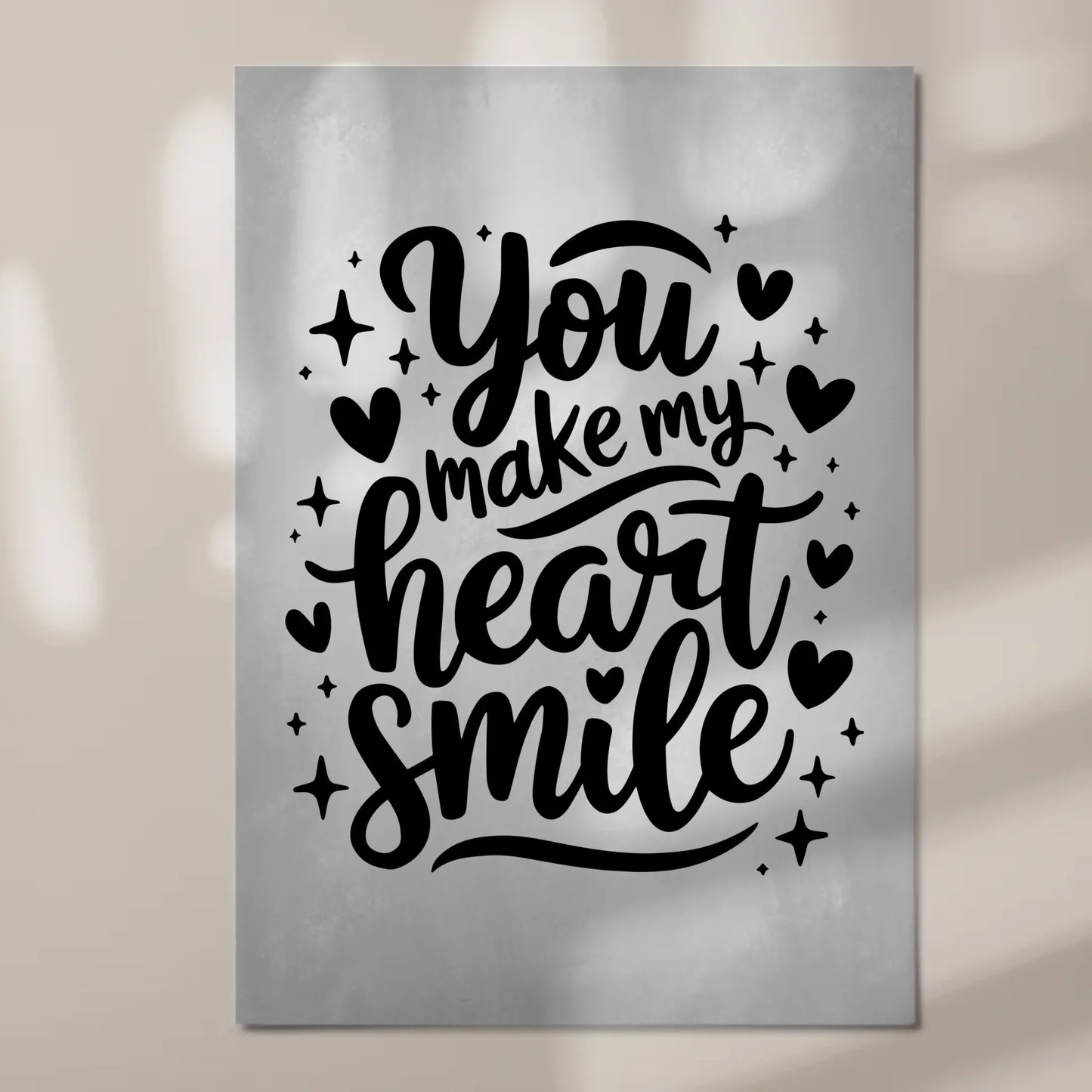 Spruch Fotoboard Magnet Wandbild You Make My Heart Smile
