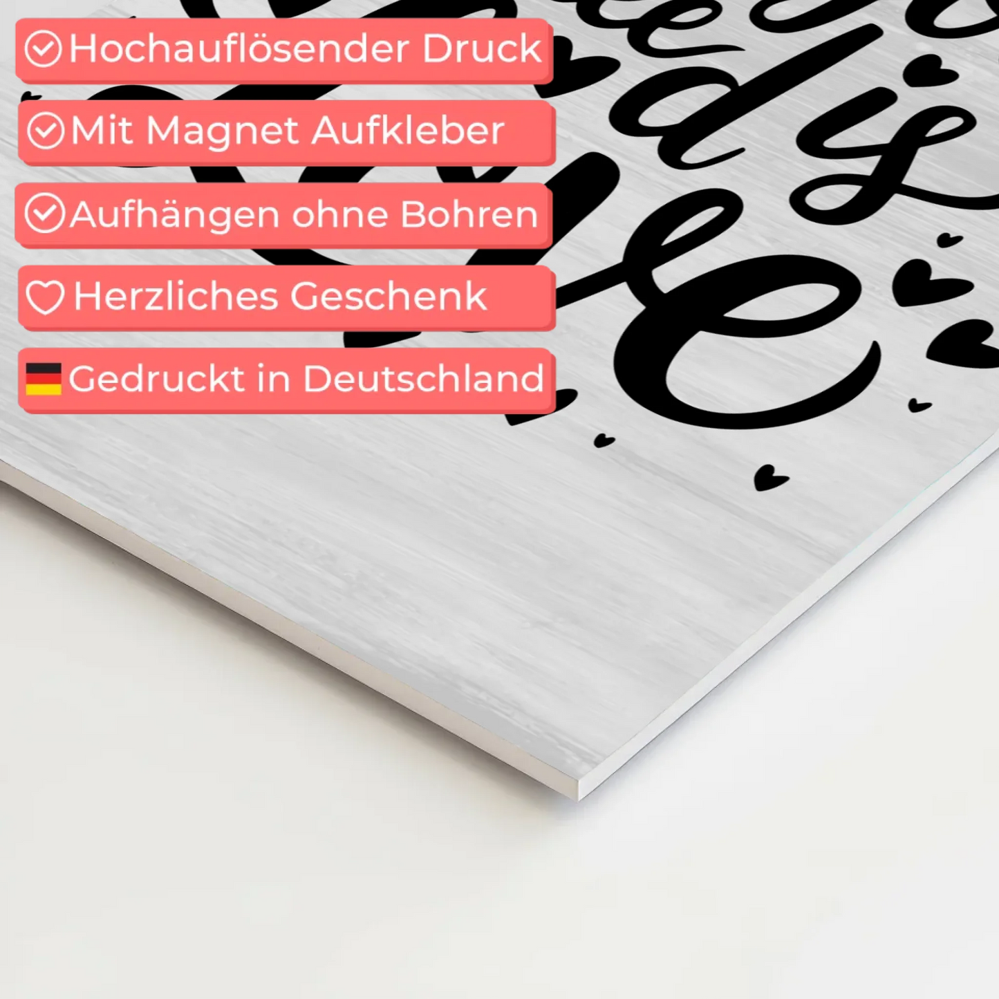 Sprüche Poster Magentisch All You Need Is Love Geschenk