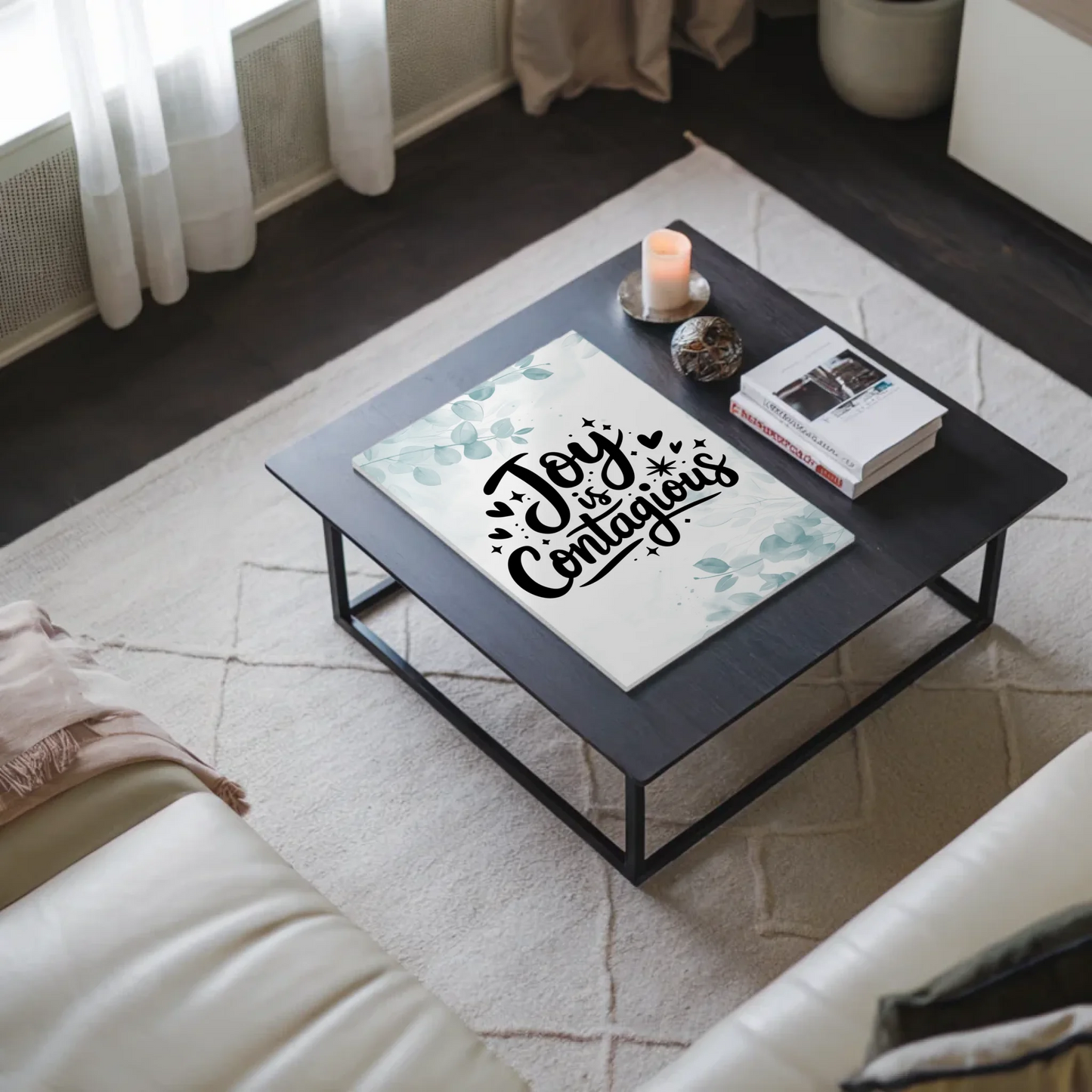 Magnet Poster Spruch Joy is Contagious personalisiert