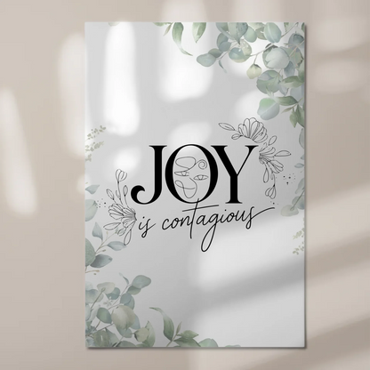 Magnet Poster Spruch Joy is Contagious Geschenkidee