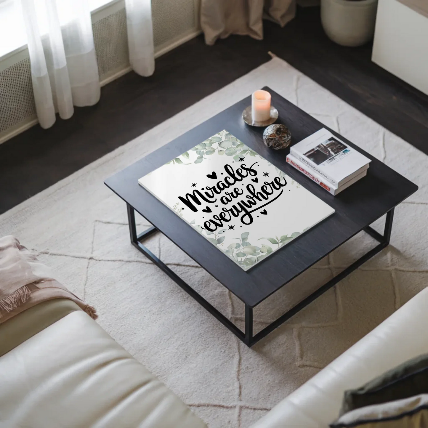 Magnet Poster mit Spruch Miracles are everywhere