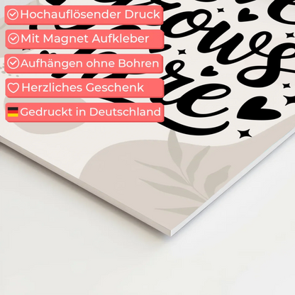 Magnet Poster mit Spruch Love grows here Geschenk