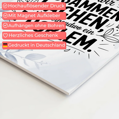 Magnet Poster mit Spruch Immer wenn wir zusammen lachen