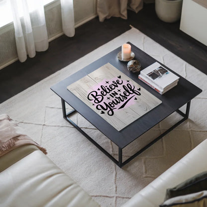 Sprüche Poster Magentisch - Believe in Yourself Geschenk