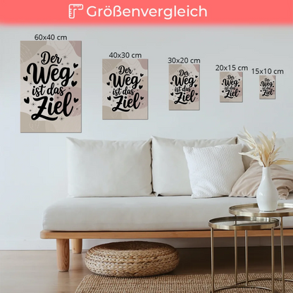 Sprüche Poster Magentisch Der Weg ist das Ziel Geschenk
