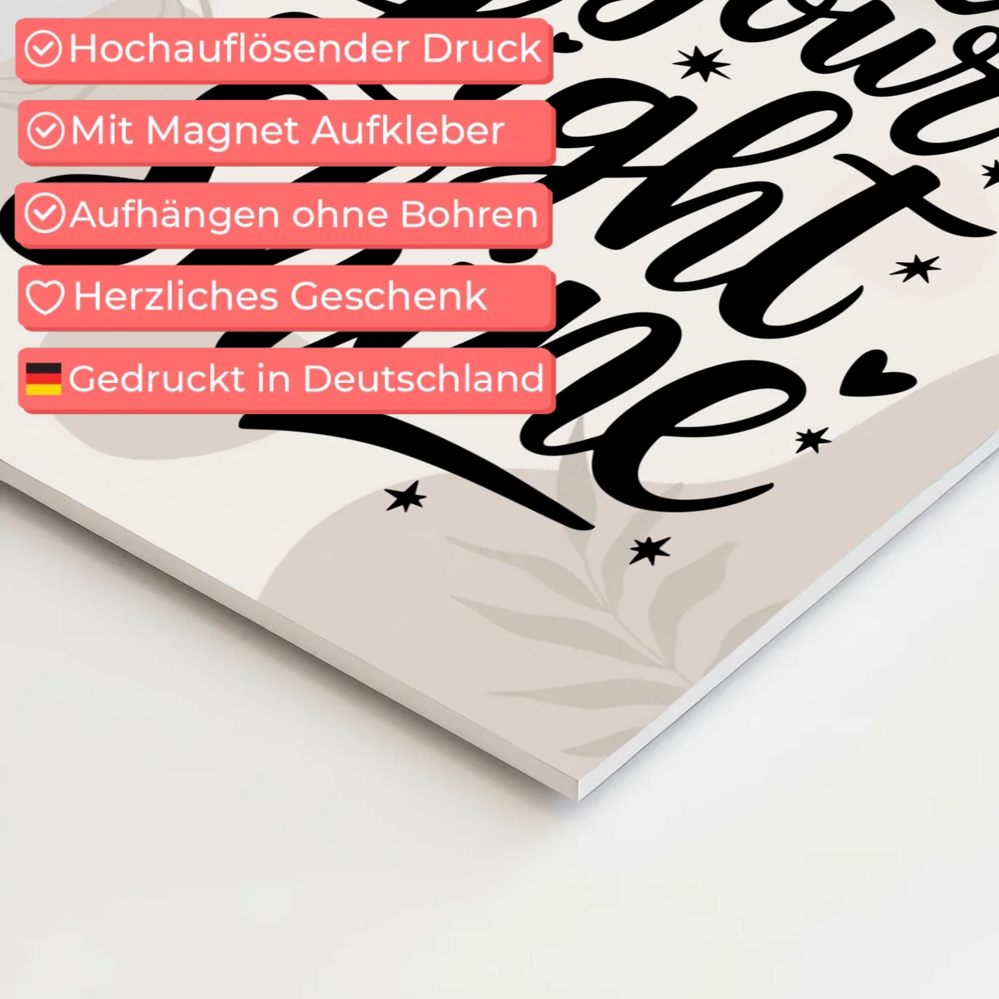 Magnet Poster Spruch Let Your Light Shine Geschenk