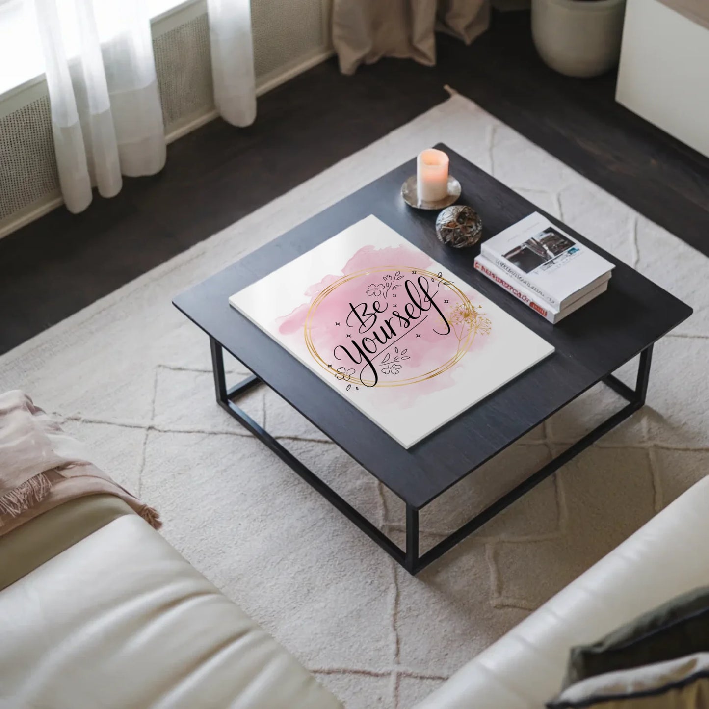 Spruch Fotoboard Magnet Wandbild Be Yourself Geschenk