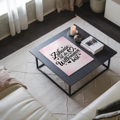 Magnet Poster mit Spruch Zuhause Willkommen Geschenk