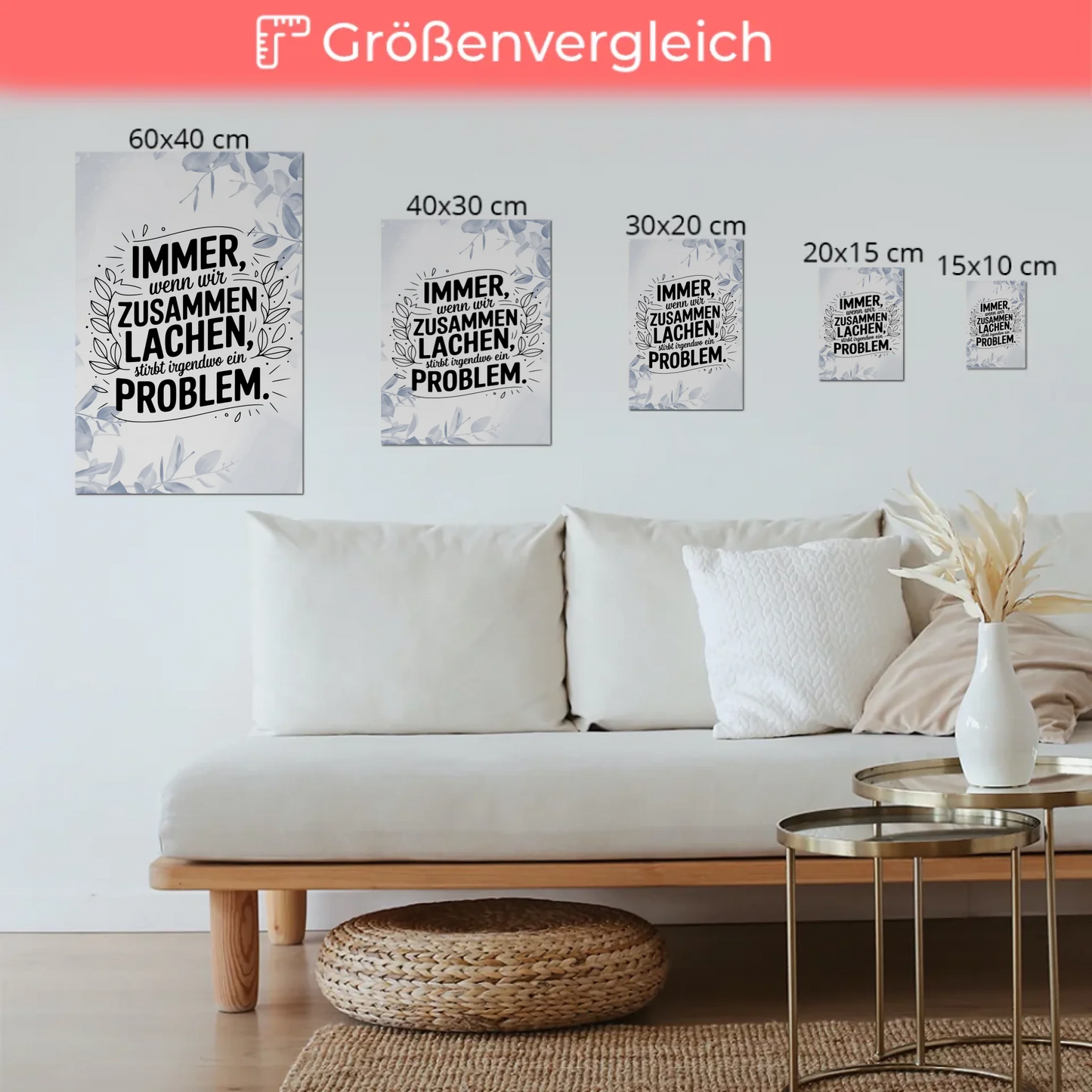 Magnet Poster mit Spruch Immer wenn wir zusammen lachen