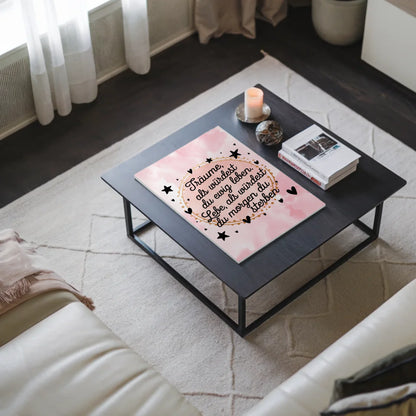 Magnet Poster Spruch Träume Lebe Ewig Leben Morgen