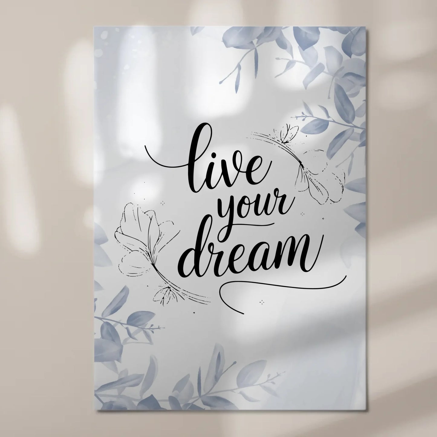 Sprüche Poster Magentisch - Live Your Dream Geschenk