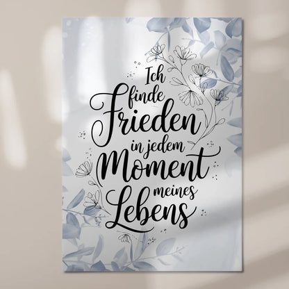 Magnet Poster mit Spruch Affirmation Positiv Frieden Leben