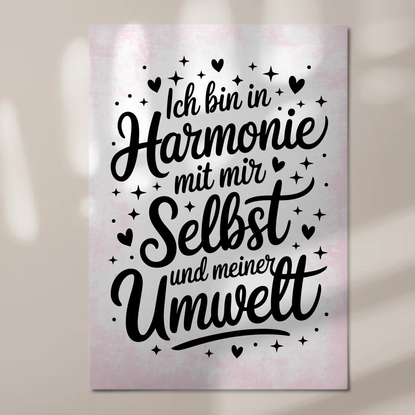 Affirmation Magnet Wandbild Positiv Ich bin in Harmonie