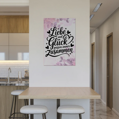 Spruch Fotoboard Magnet Wandbild Liebe Glück Geschenk