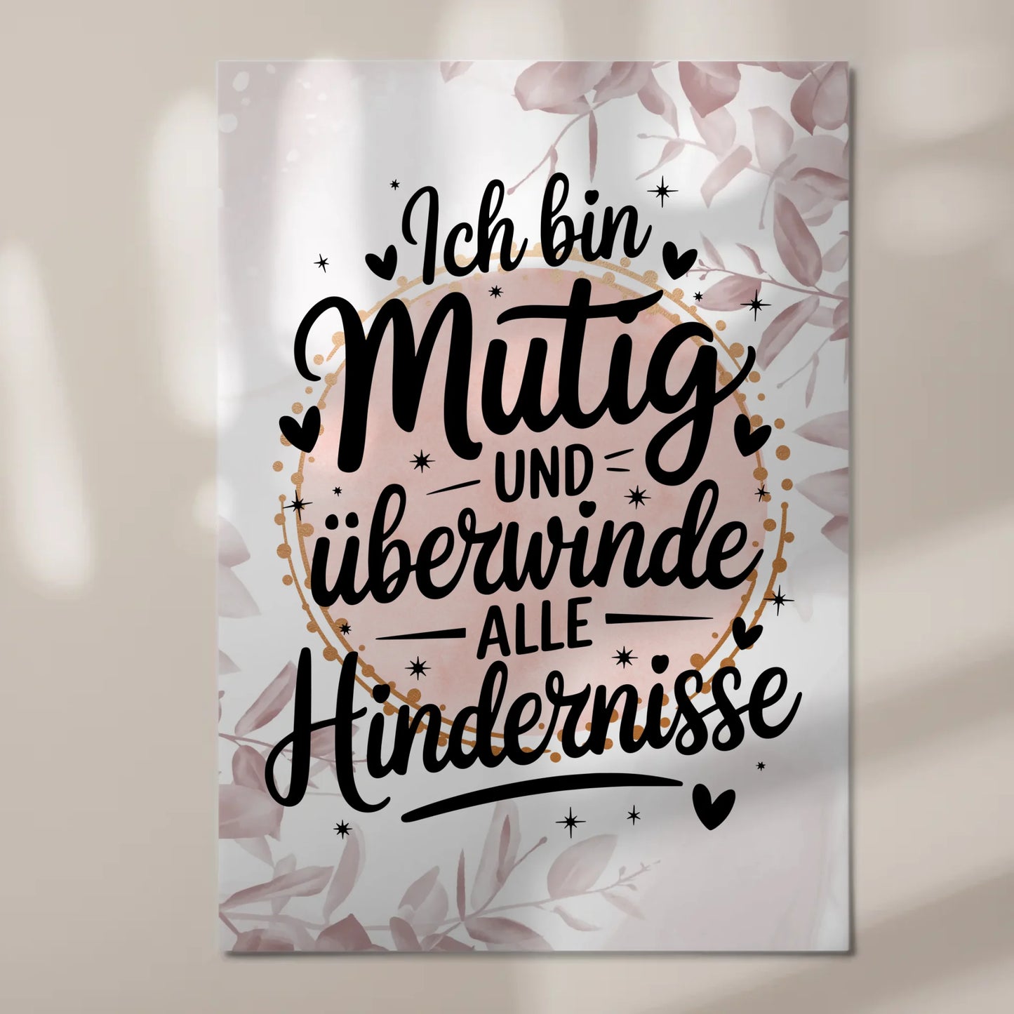 Magnetisches Wandbild Spruch Affirmation Ich bin mutig