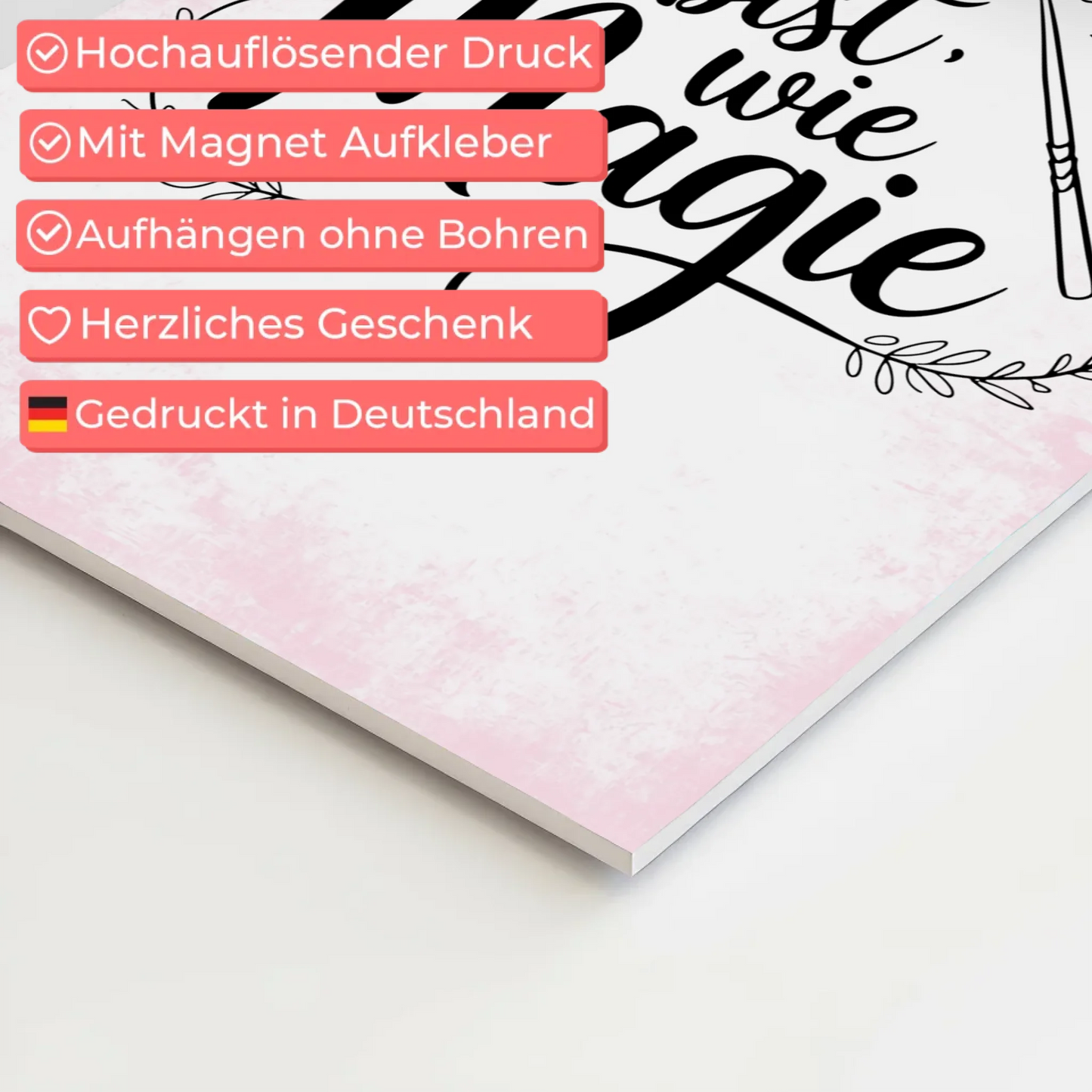 Magnet Poster mit Spruch Du bist wie Magie Geschenk