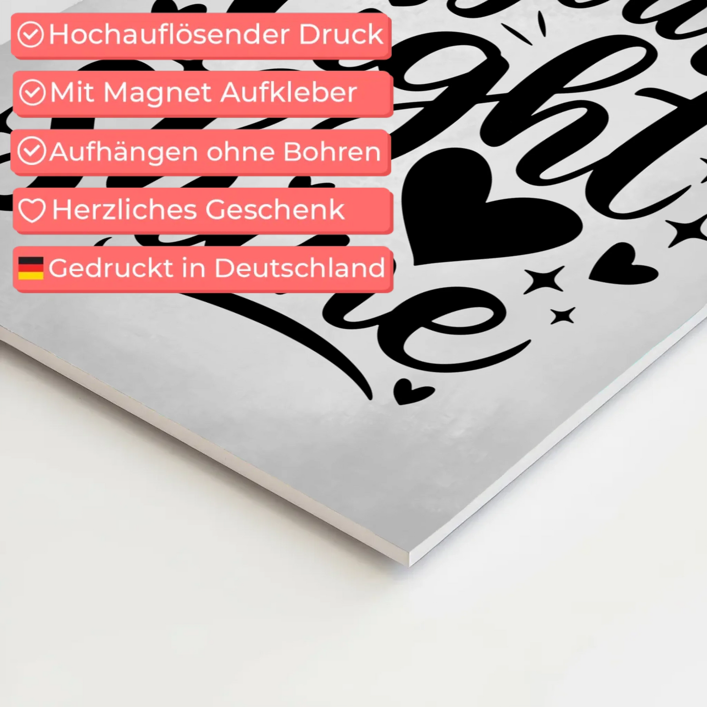 Magnet Poster mit Spruch Let your light shine Geschenk