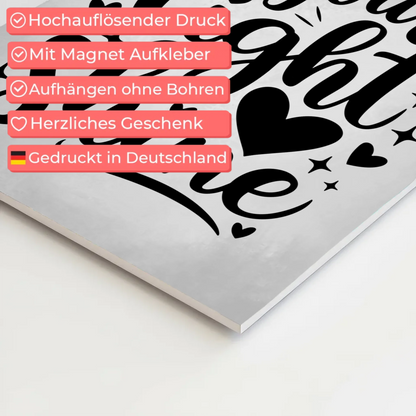 Magnet Poster mit Spruch Let your light shine Geschenk