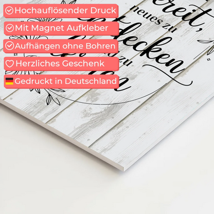 Spruch Affirmation Magnet Wandbild Positiv Neues Lernen