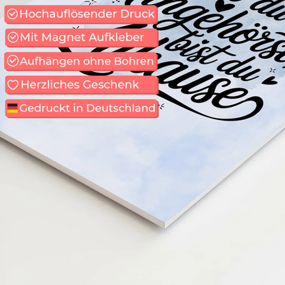 Magnet Poster mit Spruch Wo du hingehörst zuhause