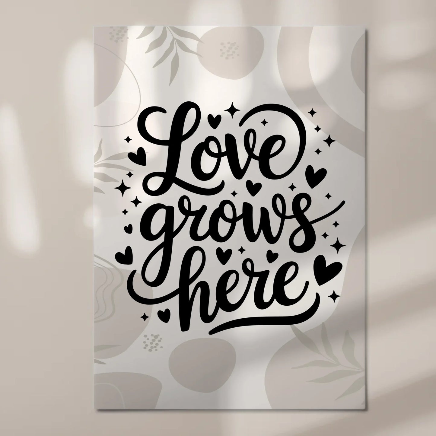 Magnet Poster mit Spruch Love grows here Geschenk