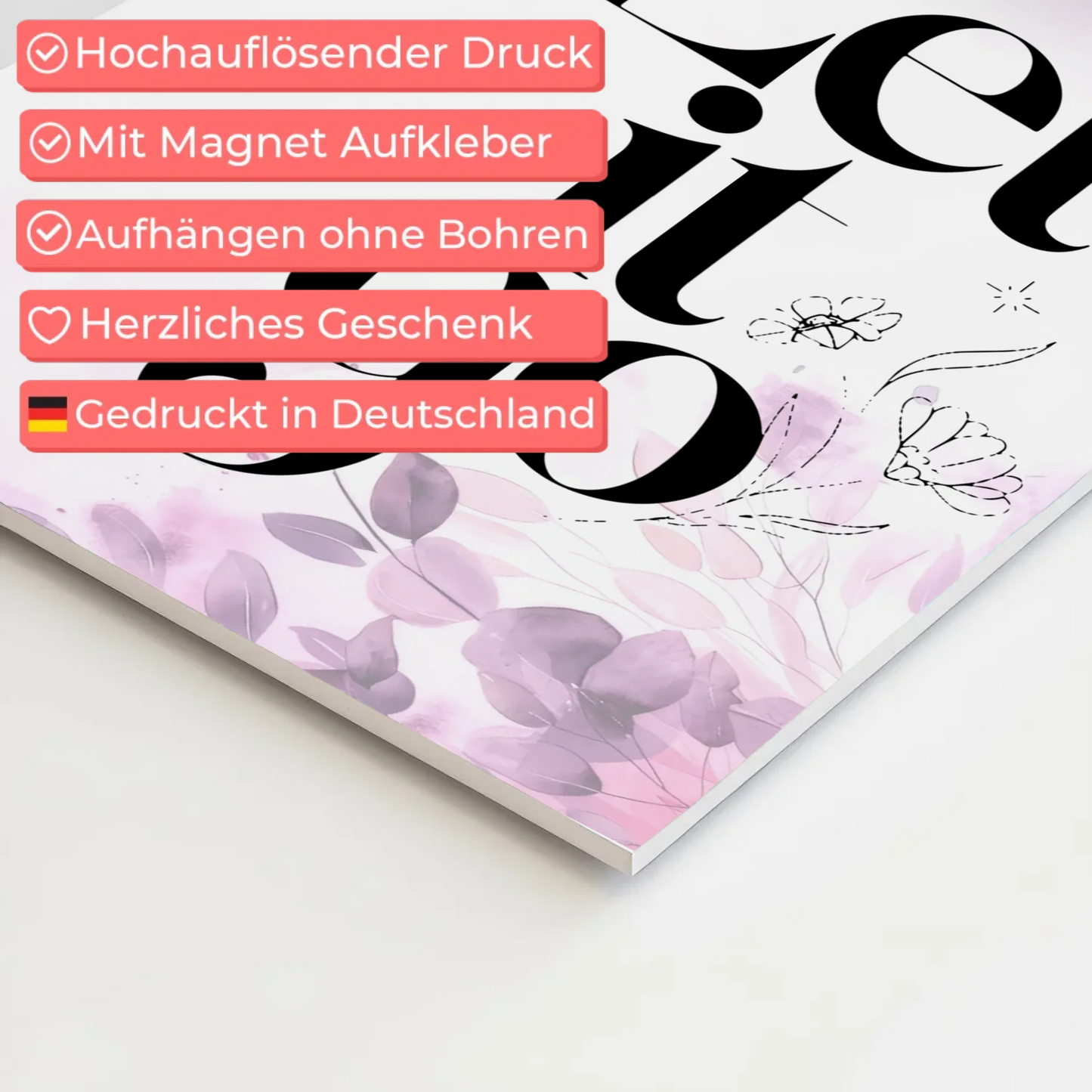 Magnet Poster mit Spruch Let it go personalisiert