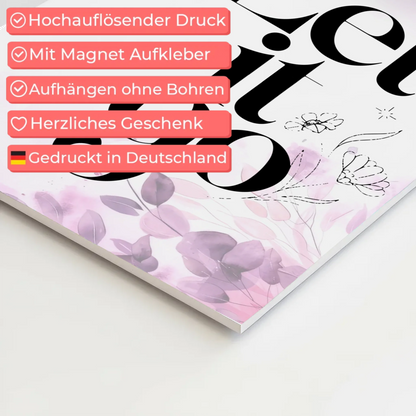 Magnet Poster mit Spruch Let it go personalisiert