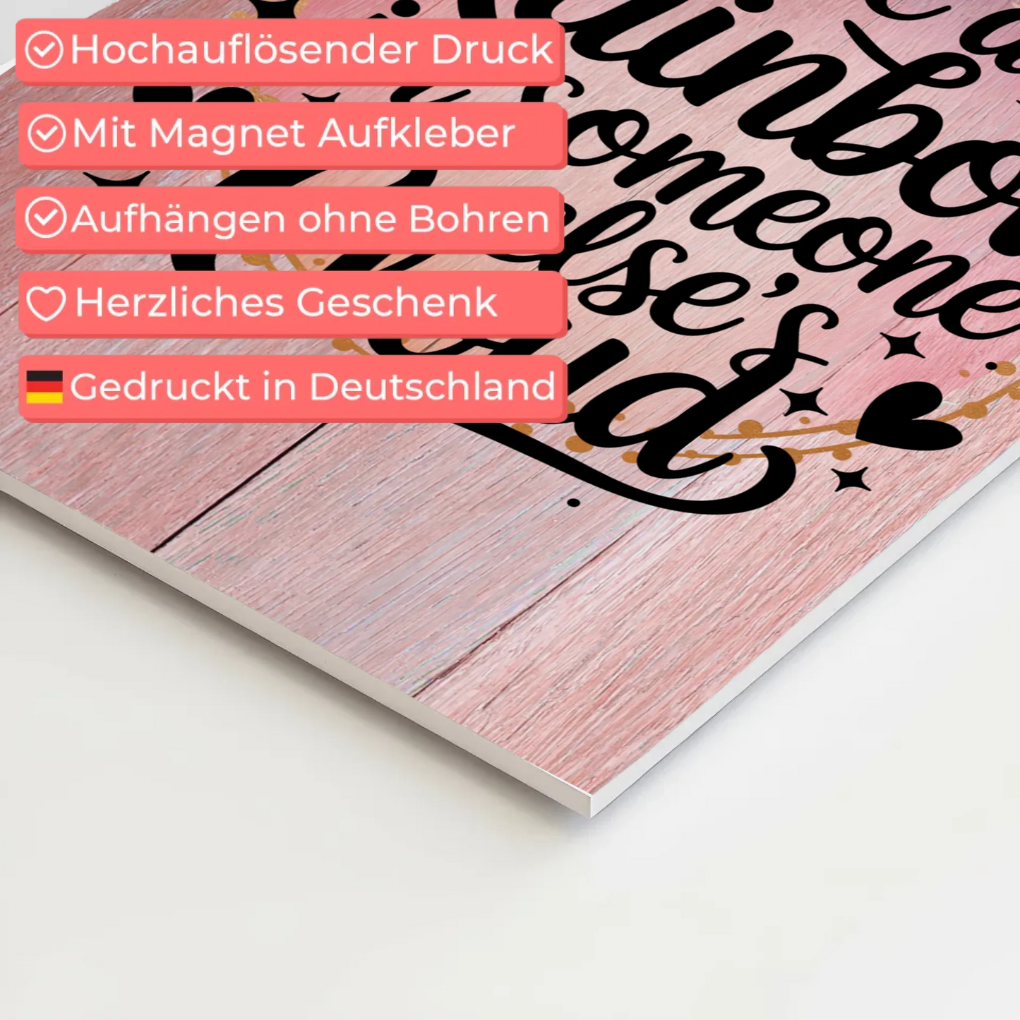 Magnet Poster Spruch Be a Rainbow Geschenkidee