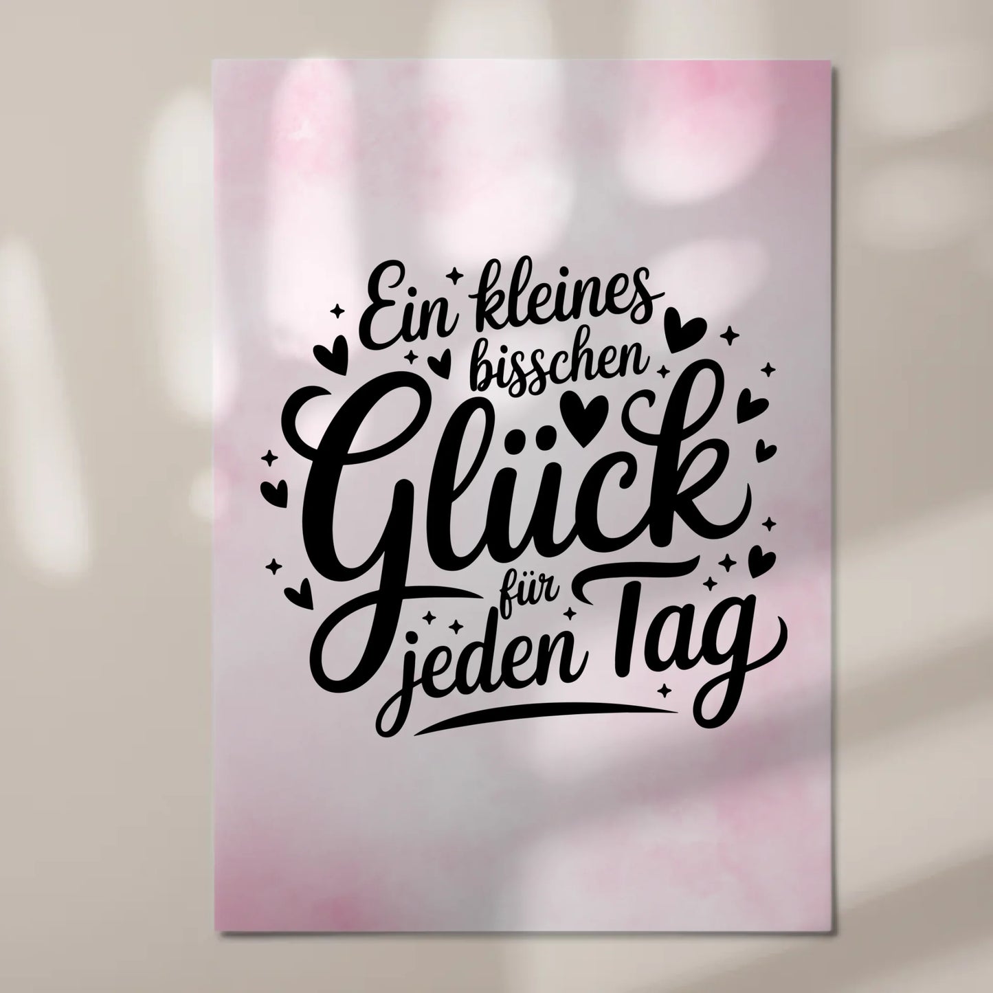 Sprüche Poster Magentisch - Glück für jeden Tag