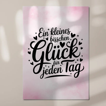 Sprüche Poster Magentisch - Glück für jeden Tag