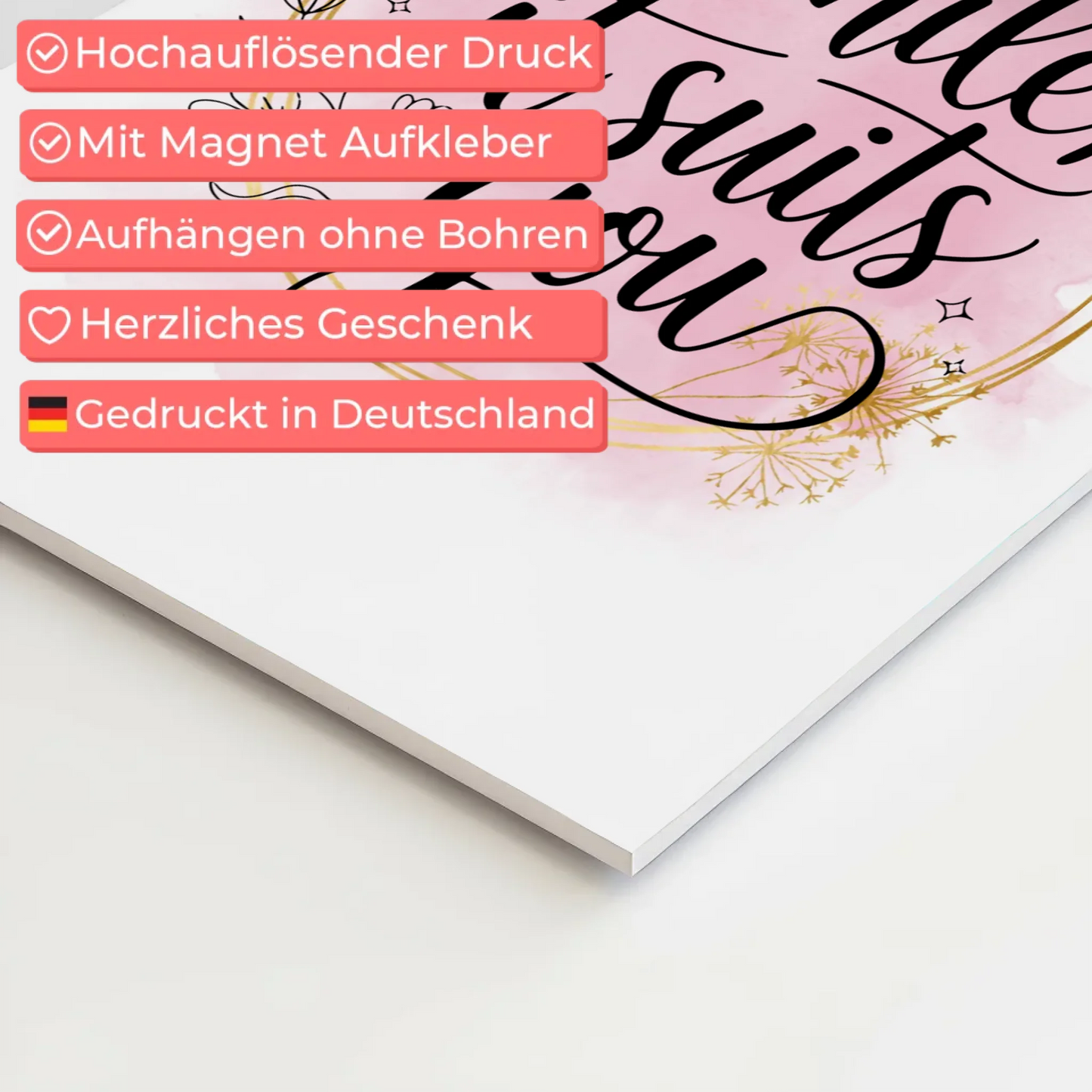 Sprüche Poster Magentisch Smile It Suits You Geschenk