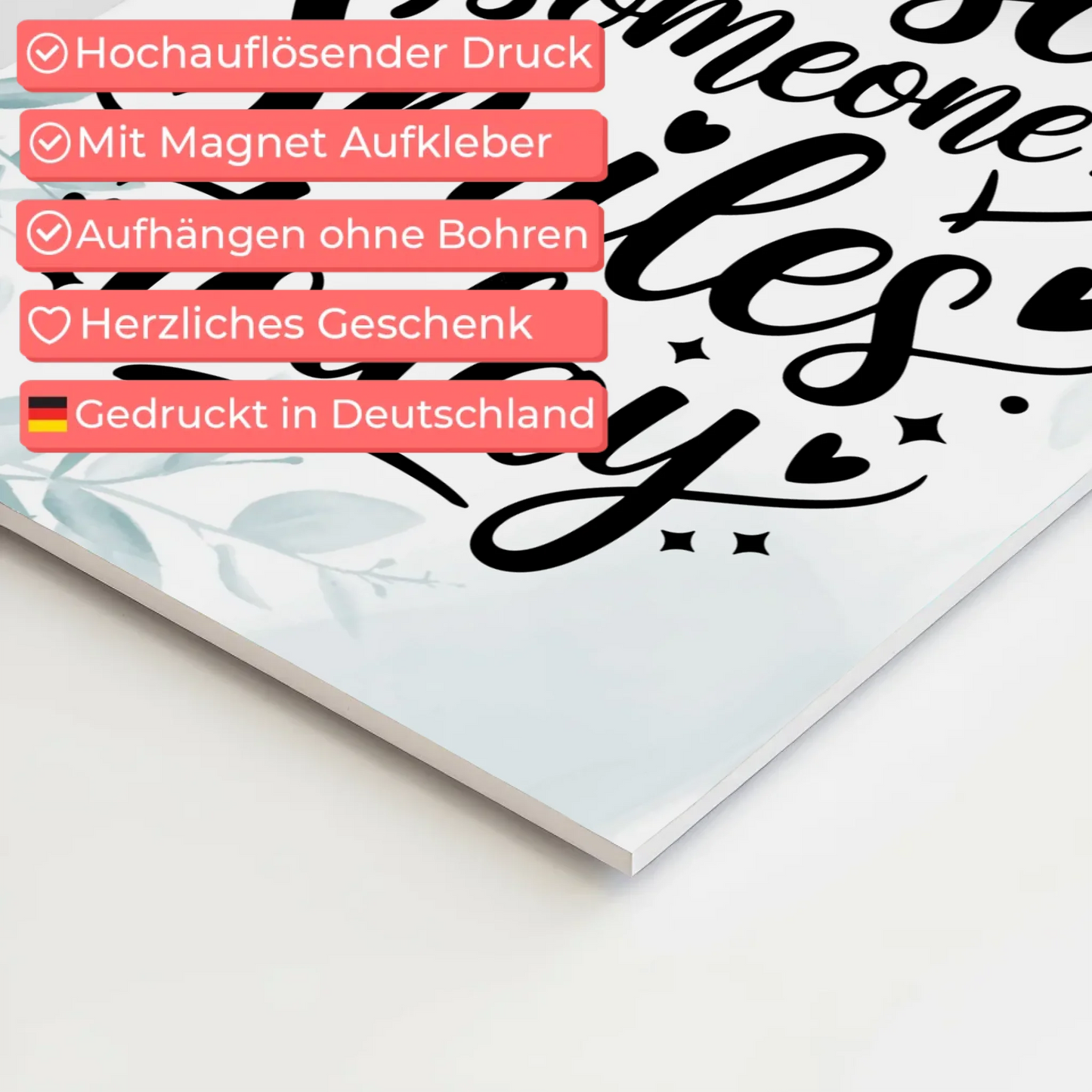 Magnet Poster Spruch Be the Reason Someone Smiles Heute