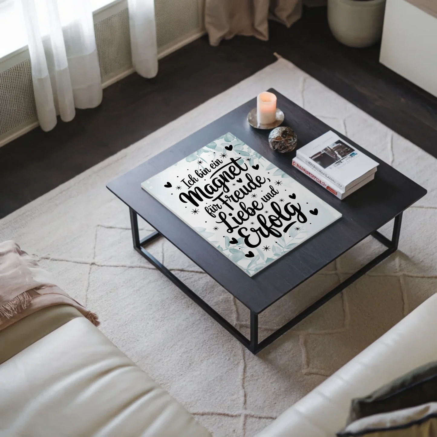 Affirmation Magnet Poster - Positiv: Freude, Liebe, Erfolg