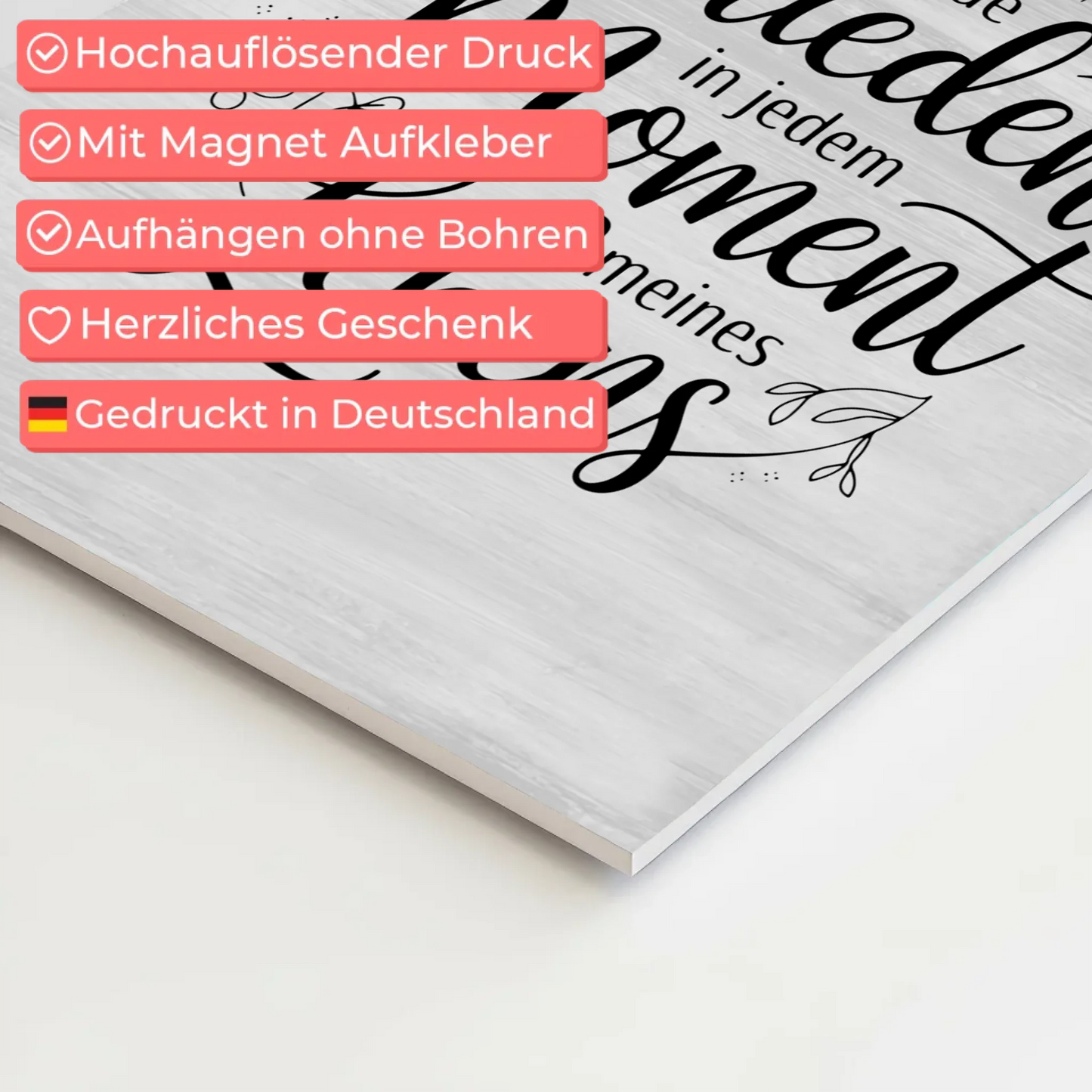 Magnetisches Sprüche Poster Affirmation Frieden im Leben